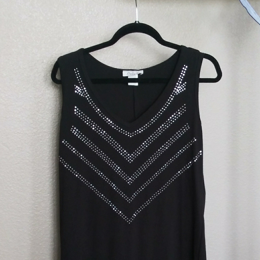 Black Sleeveless Bling Dress